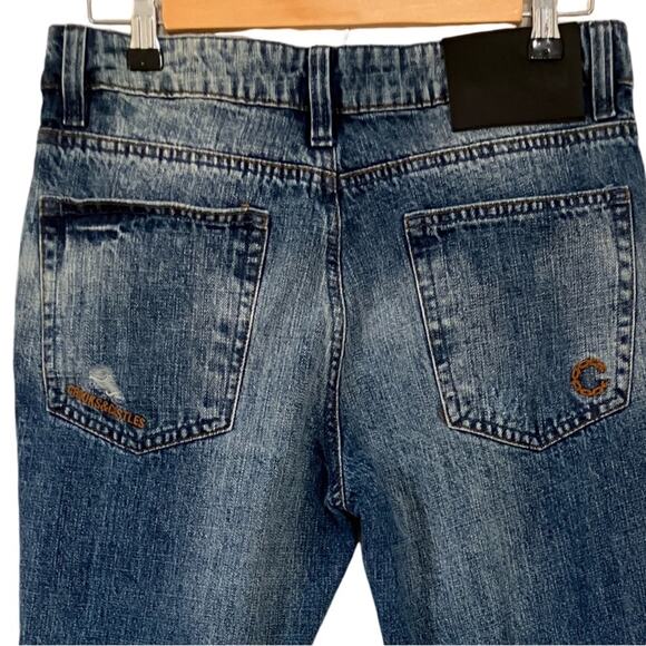 Crooks & Castles Men's Straight Jeans Waist 30  - Distressed Blue - Picture 10 of 10